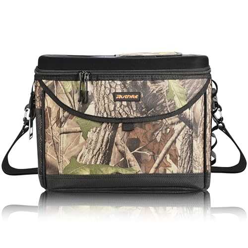 Ruthfot Collapsible Hardtop Soft Sided Cooler Bag Box,32 Can Portable Cooler for men Leakproof for Camping，Beach, Grocery Shopping,Road Trips,fishing,car