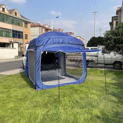 Tailgate Awning Car Tent - Automatic Big Space Rear Extension SUV Tent, Free To Build Portable Van Trunk Cover, UV Protection Coating Water Proof For Camping, Sedan