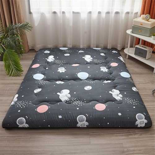 HYUFEIAO Japanese Futon Mattress Floor Mattress,Thick Reversible Roll Up Mattress With Cover For Camping/Dormitory Floor Lounger Guest Bed(Style2,200x220cm/79x86)