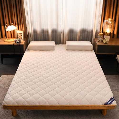 LXJDDLD Japanese Floor Mattress Extra Thick,Foldable Futon Mattress,Sleeping Pad Tatami Mat,Traditional Roll Up Camping Mattress,Winter Portable Guest Bed,White 4cm,120x190cm