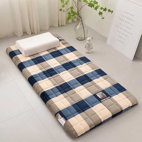 LXJDDLD Thicken Futon Floor Mattress,Padded Japanese Folding Roll Up Mattress,Foldable Camping Tent Mattress Shikibuton,Sleeping Mat for Portable Futon,Style 4cm,Twin 90x200cm