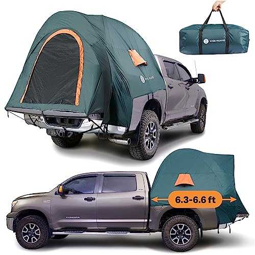 Truck Bed Tent - Fits 6.2-6.5 ft Truck Tents for Camping, Waterproof & Windproof Pickup Truck Tent 6.5 Foot Bed, Sturdy Truck Bed Camper Shell with Carry Bag