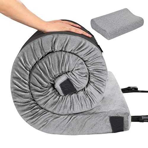 Memory Foam Camping Mattress | Potable Backpacking Sleeping Pad W/Waterproof Cover & Carry Bag | Roll Up Cot Mattress for Floor, Travel,Camping | Kids, Single or Twin
