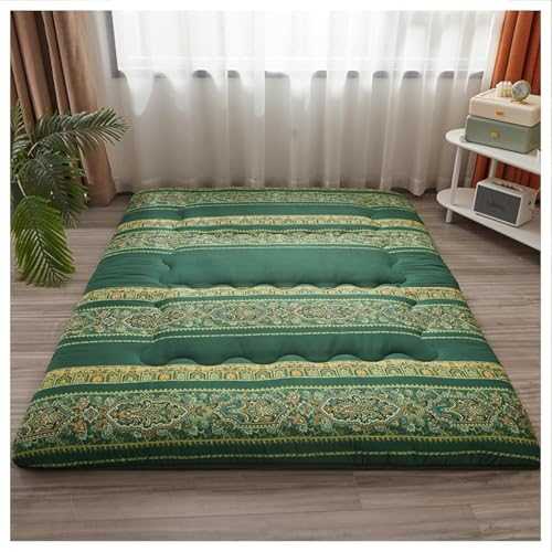 Bluedog Japanese futon mattress Extra Thick tatami mat floor bed foldable tatami floor mattress roll up for Outdoor Indoor Camping Guest(180x200cm)