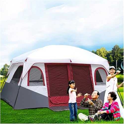 8-12 Person Tent, Family Tent With 2 Bedrooms, Camping Tents Shelters Double Layer, Outdoor Tent For Family Camping