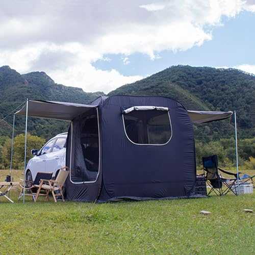 Tailgate Tent for Car, Car Boot Tent Easy Setup, Car Awning Sun Shelter Camping SUV Rear Tent, Portable Waterproof Roof Top Tent Car Canopy for SUV Minivan Hatchback