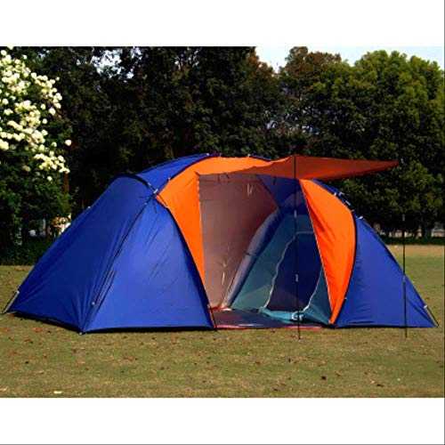 BAJIE tent 5-8 Person Big Camping Tent Waterproof Double Layer Two Bedrooms Travel Tent For Family Party Travel Fishing 420X220X175Cm