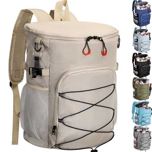 Karamagic Cooler Backpack 30 Cans,Portable Backpack Coolers Insulated Leak Proof,Made with Water-Resistant 900D Oxford Lightweight Cooler Bag for 12h Hot/Cold Retention