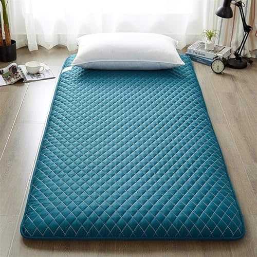 XANAYXWJ mattress Japanese Floor Mattress Thick Mattress Foldable Full Size Futon Roll Up Sleeping Mat for Camping Student Dorm (Color: Green Size: 180 * 200cm)