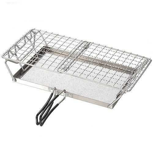 Camping Toaster for Gas Stove, Stainless Steel Camping Stove Toaster with Foldable Handle for Camping, Hiking, Picnic, Outdoor Use