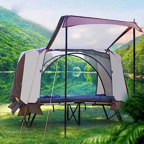 Off-the-ground Tent Folding Tent Combo Off-Ground Tent Shelter with Carry Bag for Hiking Camping Outdoor Activities