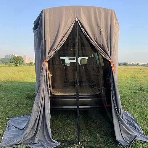 SUV Tent Tailgate Shelter Privacy water repellent Black Portable Changing Room for Biking Toilet Shower Sleeping Beach Swimming L:W:H:4.9ft:4.9ft:7.5ft 6pcs Pegs, 4.9ftx4.9ftx7.5ft