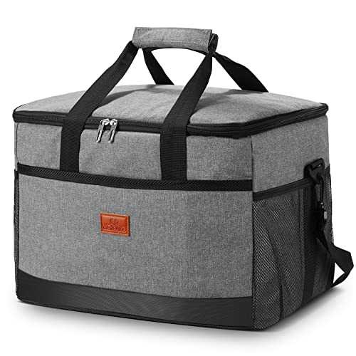 30L Cooler Bag, Insulated Cool Box Collapsible Waterproof with Hard Liner Suit for Shopping Picnic Camping Beach Hiking Cooler