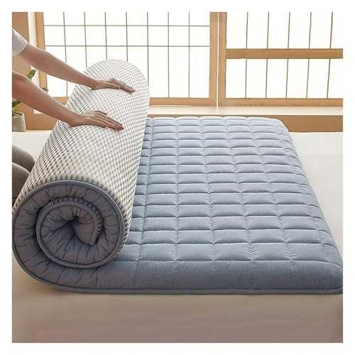 Japanese Futon Mattress, Foldable Twin Floor Mattress, Thicken Full Sleeping Pad, Portable Roll Up Camping Mattress, For Guests, Dormitories, Sofas & Loungers(Blue,200x220cm)