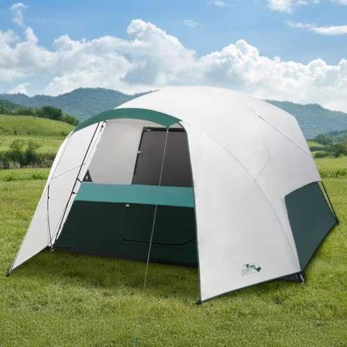 6/8/10/11 Person Camping Tent with Porch, Family Tents for Camping, Big Dome Tunnel Tent Includes Rainfly, Easy Setup Large Tents for Outdoor Camping, Reflective Windproof Rope, Large Vestibule