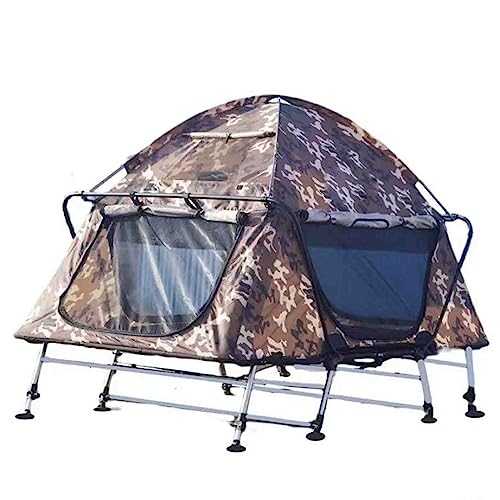 MRKU Off-the-ground Tent Outdoor Camping 2-layer Anti-storm Camping Car Fishing Portable Speed Open Double Camping Bed Tent with Bag