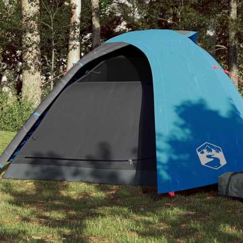 Gecheer Outdoor Camping Tent 4 Persons Blue 267x272x145 cm 185T Taffeta Dome Tents for Camping Outdoors, Travelling and for Vacation at a Campsite Tents