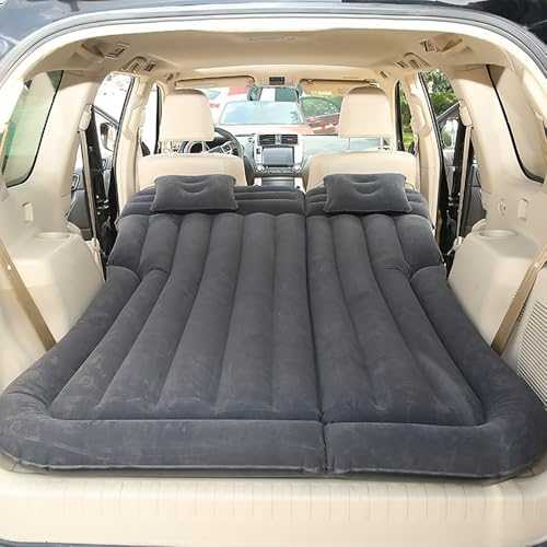 EKsma Car Inflatable Mattress for Subaru Levorg 2.Gen/1.Gen 2014-2024 Rear Trunk Air Mattress Camping Folding Air Bed Cushion Back Seat Air Sleeping Mattresses(Black)