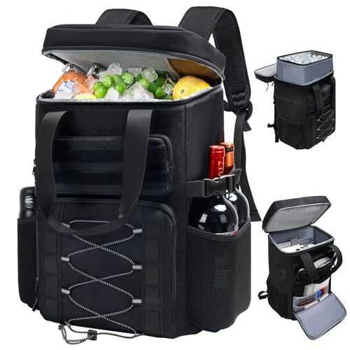 Jetviivid Cooler Backpack - 35 Can Insulated Backpack Soft Cooler Bag with Handle, Tactical Leakproof Thermal Bag Waterproof Lunch Backpack for Camping, Beach, Hiking, Picnic, Fishing, Travel