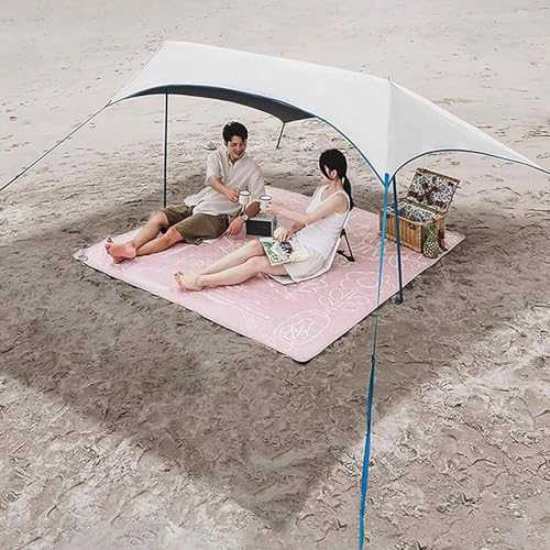 Fenayuu Portable Beach Tent | Beach Tent Sun Protection | Outdoor Camping Sun Banach - 5-8 Person Fishing Sunscreen for Outdoor Activities Camping Shelter - 280 x 220 x 150 cm
