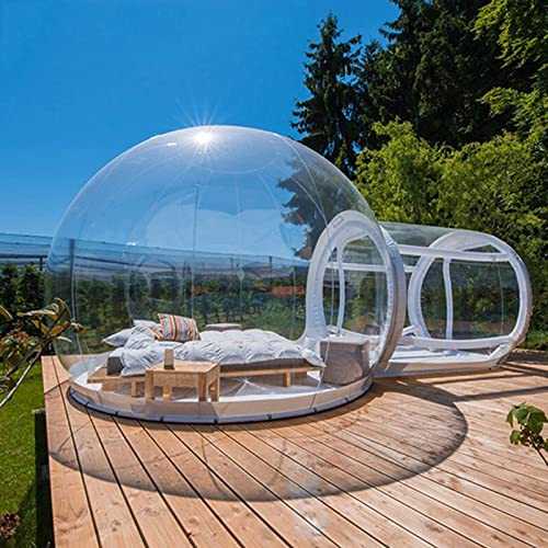 DHJKCBH Inflatable Dome Tent, White Transparent Tent Transparent Bubble, Outdoor Camping Tent/Big Bubble Tent Family Backyard Hut Air Tent