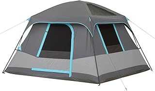 10' X 9' 6-Person Dark Rest Cabin Tent W/Skylight Ceiling Panels, 15.4 Lbs
