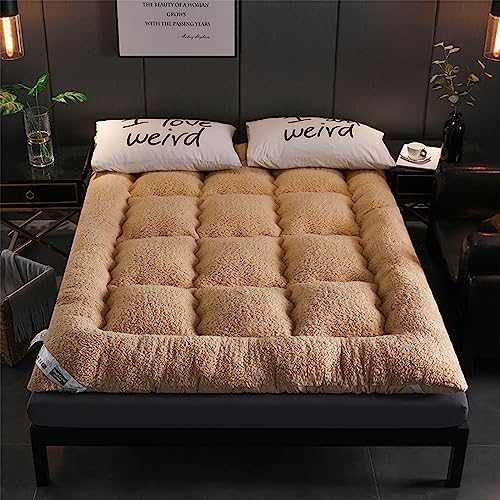 Futon Mattress Extra Thick Foldable Roll Up Bed for Camping, Traditional Japanese Tatami Mat, Ideal for Guest Couch or Dormitory Sleeping Pad