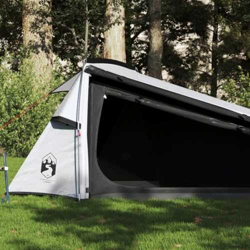 Furniture select-Camping Tent Tunnel 2-Person White Blackout Fabric Waterproof