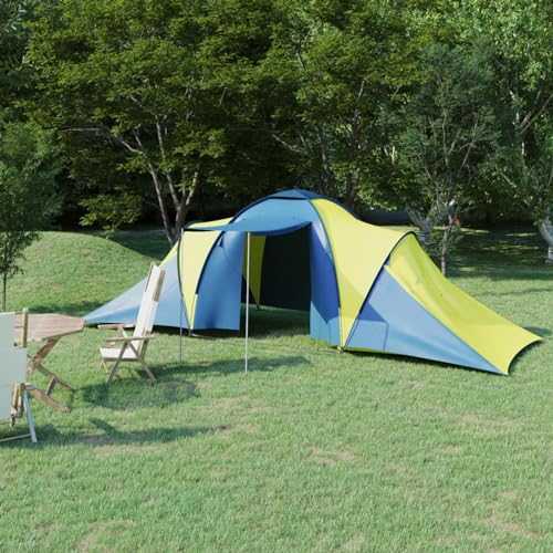 WXPXYBF Camping Tent 6 Persons Blue and Yellow Tents