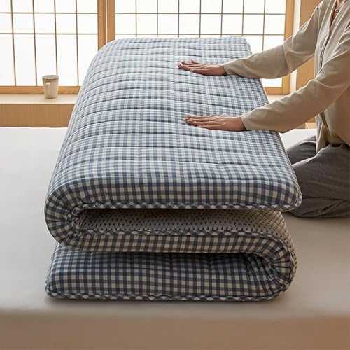 Single double mattress，Foldable futon mattress, full size camping mat, portable student dormitory sleeping mat, roll-up guest sleeping mat