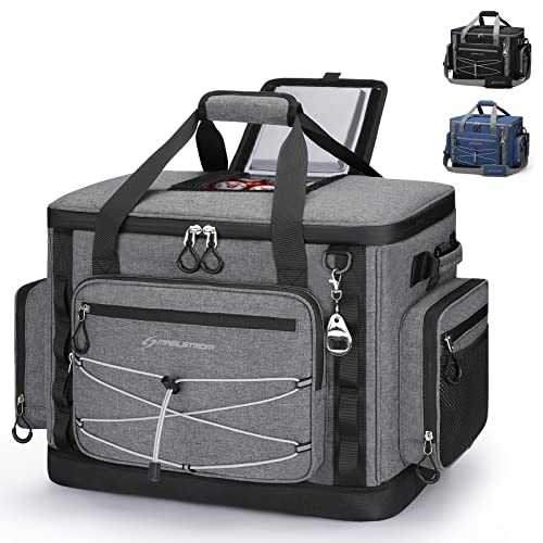 Maelstrom Soft Cooler Bag,Soft Sided Cooler,40/60/80 Cans Insulated Hard-Bottom Beach Cooler,Ice Chest,Large Leakproof Camping Cooler,Portable Travel Cooler for Camping,Grocery Shopping