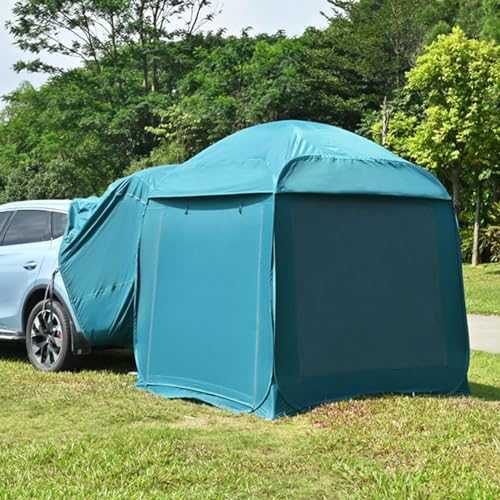 SUV Tailgate Tent 3-4 Person Universal Car Awning Rear Tents - Car Trunk Family Camping Tent With Storage Bag - Sun Shelter for Caravan MPV Hatchback Minivan Sedan