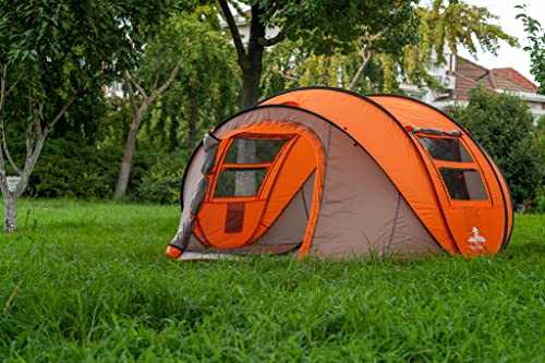 Aurora Instant Pop-Up Dome Tent Family Camping Tent for 6 People 110"x70"x50"