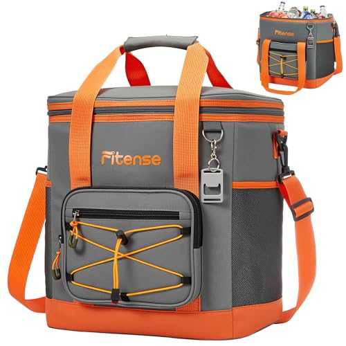 Fitense Insulated Cooler Box for Women Men - 20/33L Collapsible Cool Bag Lunch Box, 4-Layer Leakproof Cooler Bag, Portable Ice Chests Lunch Bag for Beach, Travel, Picnic, Grocery, Kayaking