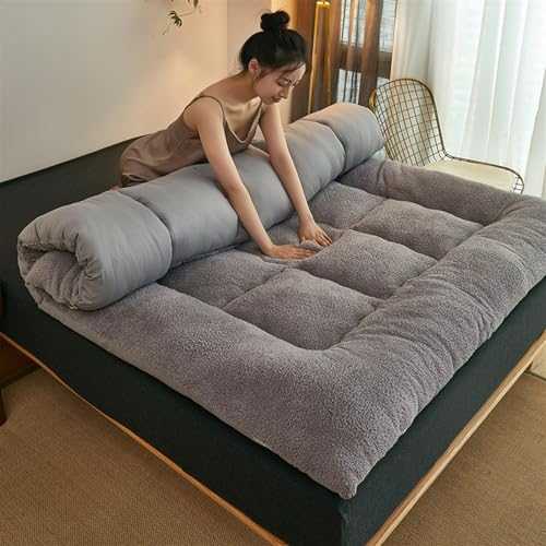 mattress Japanese Futon Mattress for Camping Soft Home Bedroom Tatami Mat Thick Foldable Roll-up Sofa Bed Folding Mattress (Color: A)