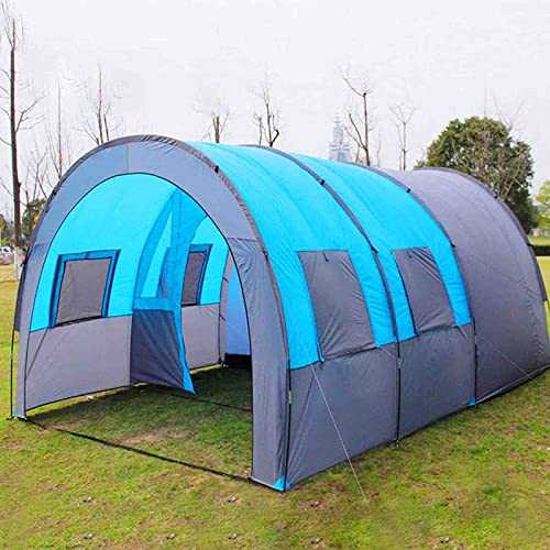 WXPXYBF Tunnel Tent Outdoor Camping Tents W/Bedroom, Large Space for 5/8 People, Portable Lightweight Weatherproof camping Tent for Parties Picnic, Travel Camping Family Tents Shelter