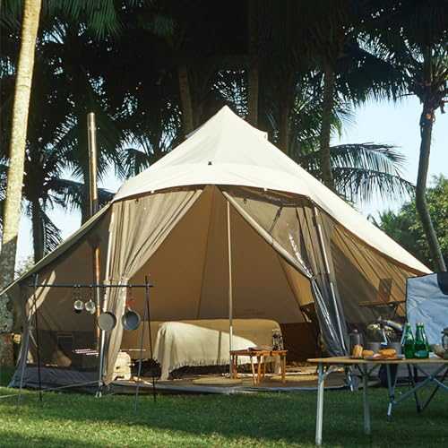 Outdoor Tent, Cotton Thickened Rain Cloth Camping Tent, Suitable for Large Space Observation Yurt Of Multi Person Camping Cabin
