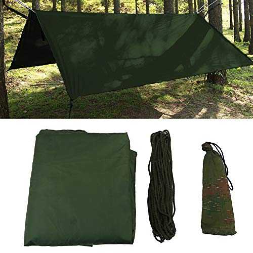 Outdoor Tent Tarp, Anti UV Waterproof Rain Tarp Fly Tent Tarp Shelter Lightweight Camping Shelter Hammock for Outdoor Travel(Green)