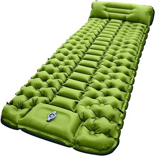 Myxslop Camping Sleeping Pad, Ultralight Camping Mat with Built-in Foot Pump, Comfortable Sleeping Mat for Backpacking, Car Traveling,Tent,and Hiking