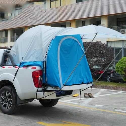 Truck Bed Tent, Pickup Truck Tent with Rain Layer and Carry Bag, Waterproof Double Layer Truck Tent for Camping Traveling Outdoor Activities