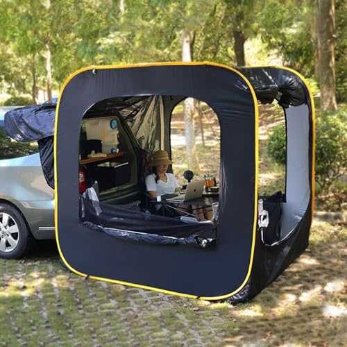 vanenferse Tailgate Awning Car Tent 5-8 People, Portable Hatchback Big Space Car Rear Extension SUV Tent, Tailgate Tent UV Protection Coating Water Proof For Camping, Traveling Outdoor Activities