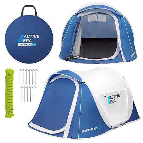 Active Era® Pop Up Tent - 2 Layer Waterproof 2 Person Pop-Up Tent – 100% Storm Tested with Advanced Ventilation and Easy-Pitch Construction - Perfect for Camping and Festivals