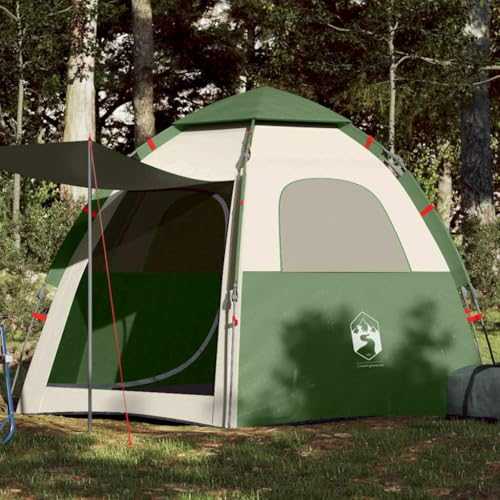Home Garden,Camping Tent Cabin 4-Person Green Quick Release