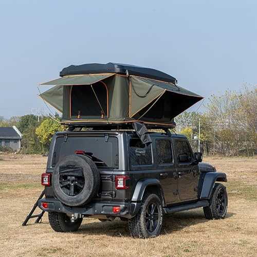 Hard Shell Rooftop Tent 2-3 Person with Hydraulic Support, 360° Skyview Windows, Aluminum Honeycomb Plate for SUV Truck Jeep Van Trailer,Better Ventilation