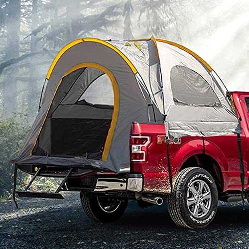 Truck Bed Tent Automatic Setup - Pickup Truck Camping Tents For 5.5Ft Bed For Outdoor Camping Hiking Accessories, Weatherproof 210D Oxford Cloth + Glass Fiber Truck Tailgate Awning Tents