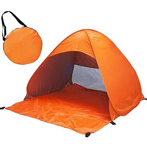 HYGRAD® Pop Up Beach Tent,Rated UPF 50+ for UV Sun Protection,Waterproof Sun Shelters for Family Camping, Fishing, Picnic (Orange)