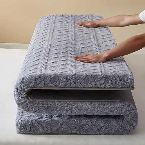 QiuShuiDr Warm Tatami Floor Mattress, Fiber Cotton Ortable Tatami Mat, Camping Mattress Kids Sleeping Pad Foldable Roll Up Mattress For Floor Couch Bed (Color : A, Size : 90x200cm(35 * 79in))