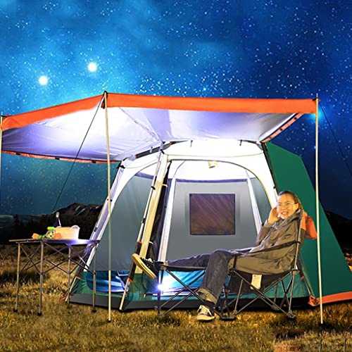 YXCKG Outdoor Tent, Camping Tent 6 Person, Family Tents for Camping Waterproof, Tent With Living Room and Separate Rooms, 4 Season Tents Big Family Shelter (Color : Green)