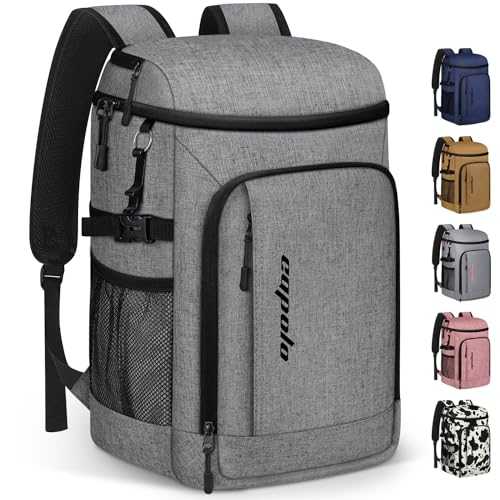 Capolo Cooler Backpack Insulated Waterproof for Women Men,36/45 Cans Backpack Coolers Insulated leak Proof Thermal Bag Soft Travel Cooler Bag Portable Ice Chest lunch Backpack for Camping Beach Picnic