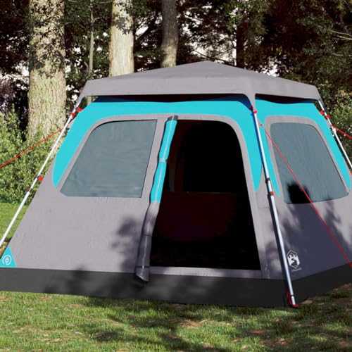 Furniture select-Camping Tent Dome 4-Person Blue Quick Release